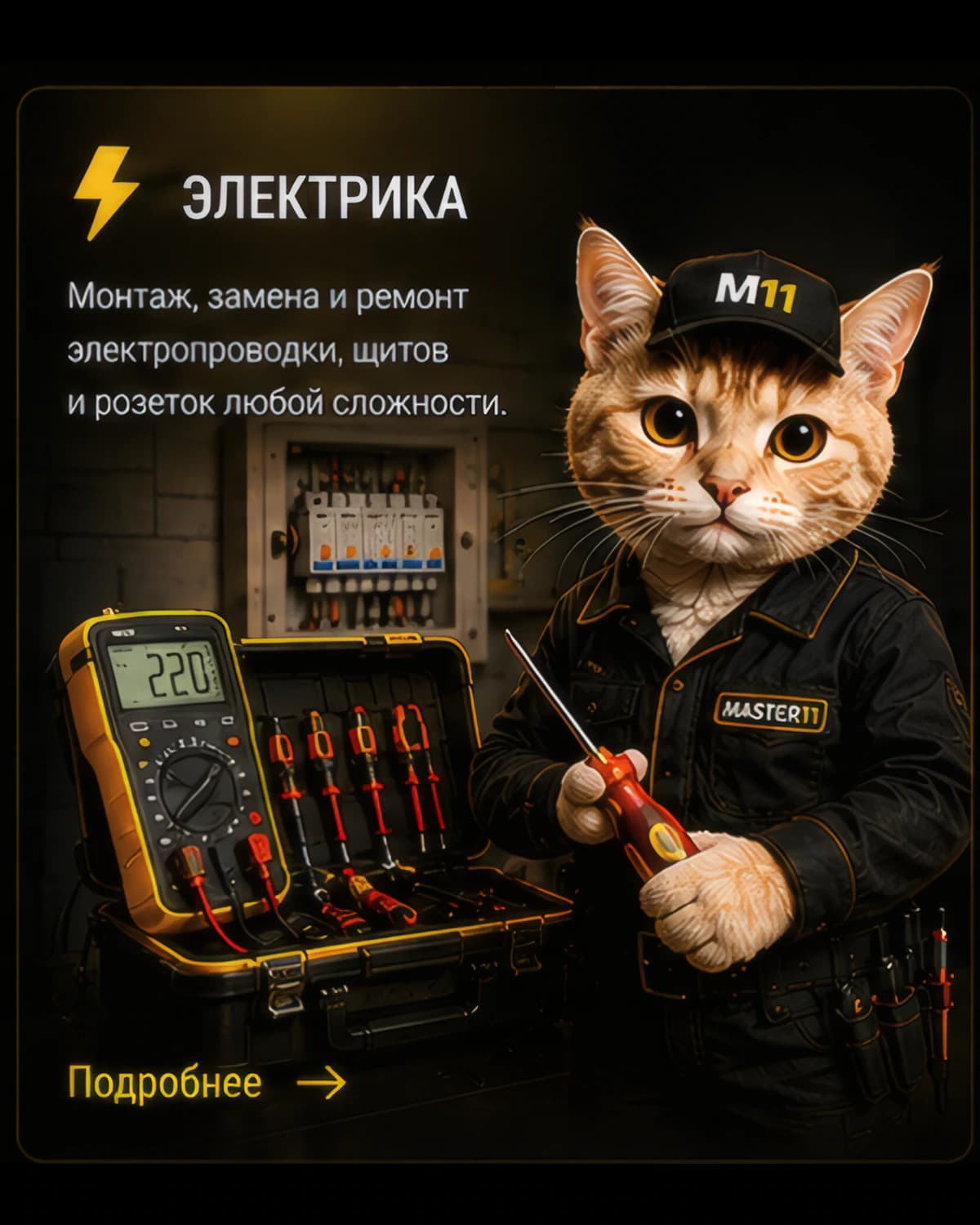 Электрика — услуги MASTER11