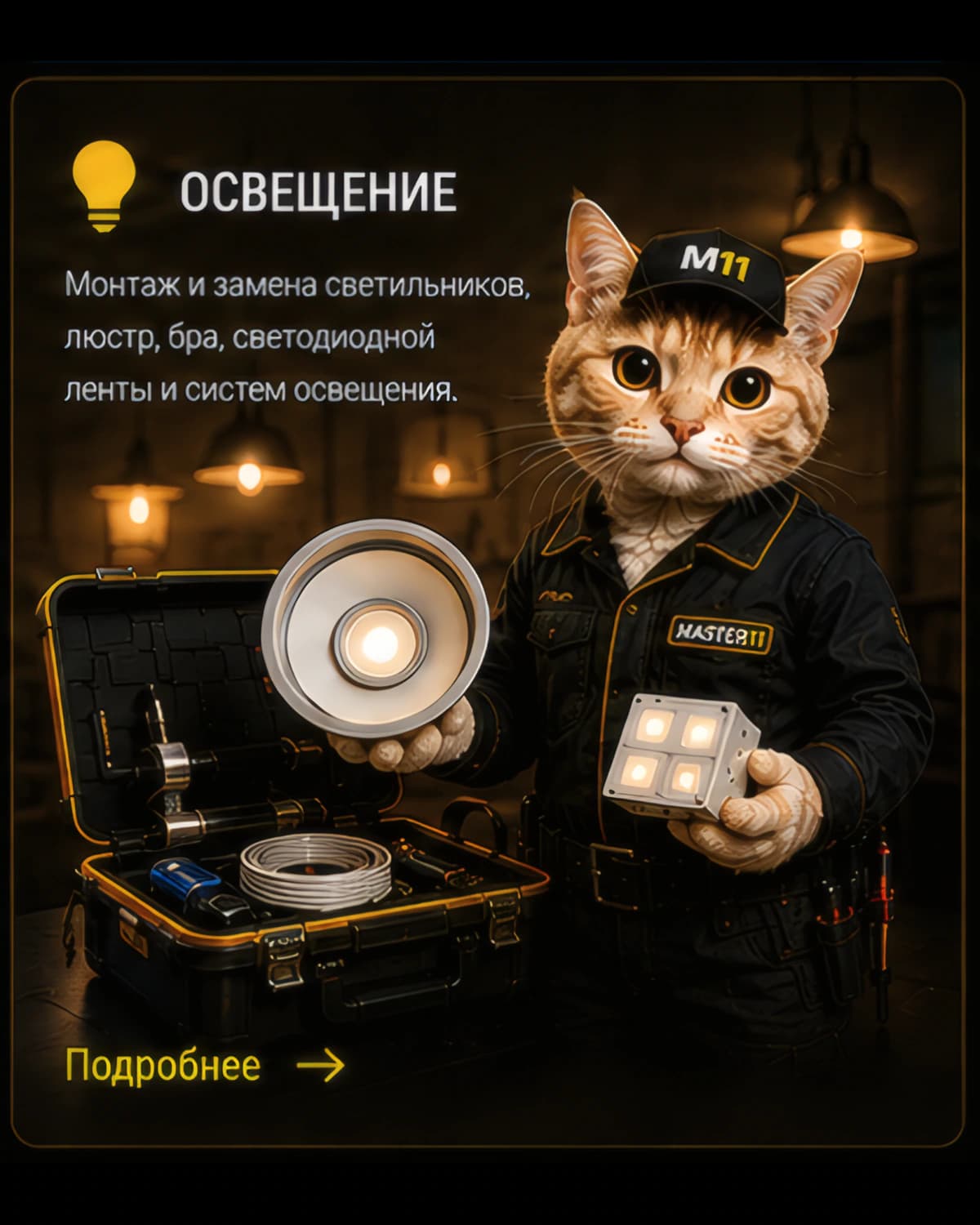 Освещение — услуги MASTER11